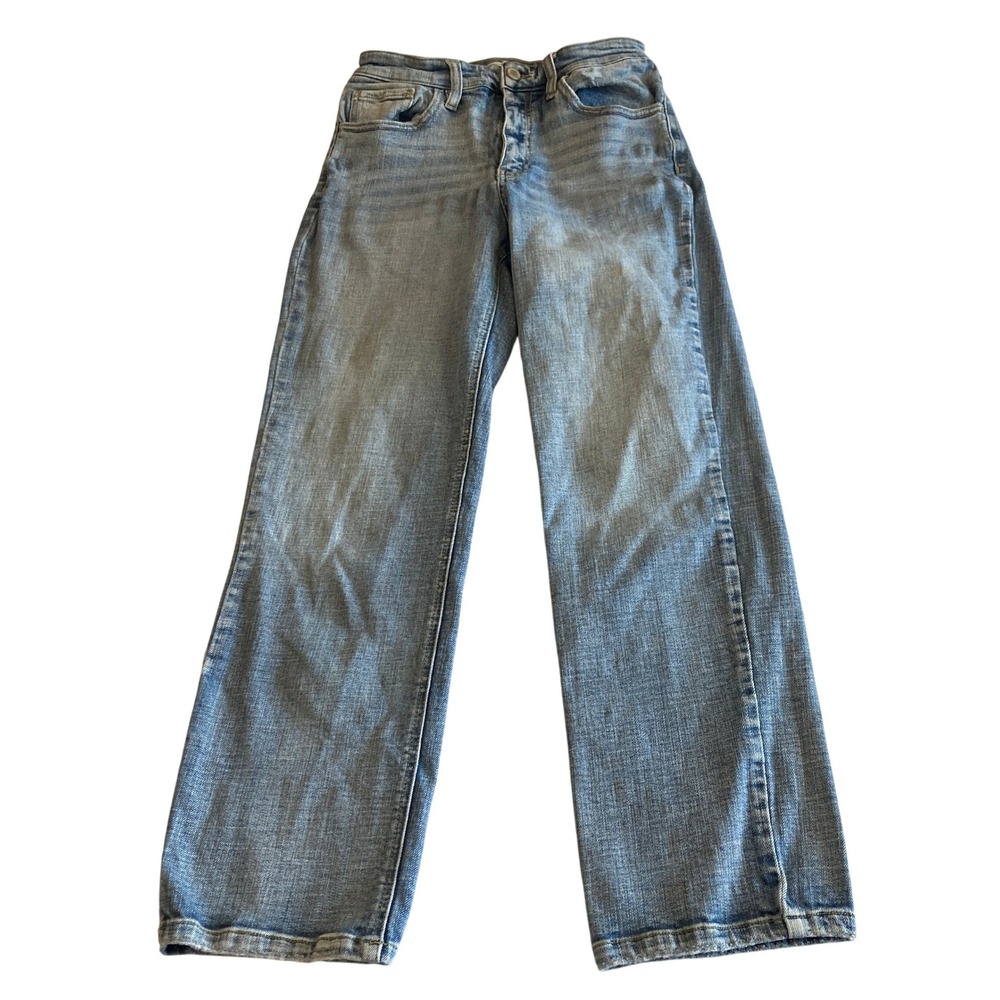 Kancan Jeans Women 26 (24x27) Signature High Rise Cropped Straight Blue VBK2025A